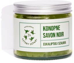 Mydlarnia Cztery Szpaki, Konopne Mydło Savon Noir Eukaliptus