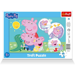 Puzzle ramkowe Trefl Świnka Peppa 15 dużych elementów