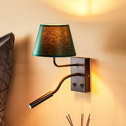 Kinkiet Soho Luminex, zielony, salon / jadalnia, metal,