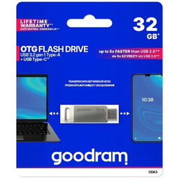 GOODRAM Pendrive OTG USB-A + USB-C 32GB ODA3