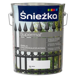 Emalia chlorokauczukowa Supermal biała 5 l Śnieżka