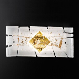 Selène Kinkiet designerski FRAME, biały / opal, salon