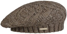 Beret z Dzianiny Salvirola by Seeberger, szarobrązowy, One