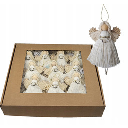 Aniołki Makrama Na Choinkę Zestaw Zawieszki 10SZT Box