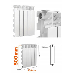 Grzejnik Aluminiowy Kaloryfer 5 Żeberkowy