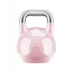 Kettlebell stalowy 8KG Kettle lakierowany różowy
