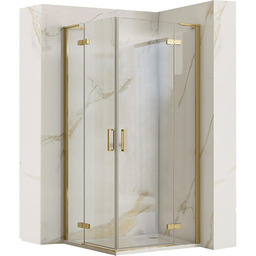 Rea Kabina Prysznicowa REA Hugo Double 80x80 Złota