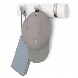 Wieszak ścienny biały do przedpokoju, salonu na kurtki,