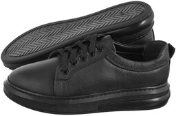 Półbuty Venezia Czarne D008LEBLOSP048 (VE787-a)