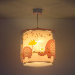 Dalber Dziecięca lampa wisząca Little Elephant, 1-punktowa, różowa