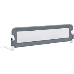 VIDAXL, Barierka do łóżeczka dziecięcego, 42x120 cm, Szara