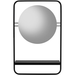 Croydex Furzton Okrągłe lustro łazienkowe z półką, 4