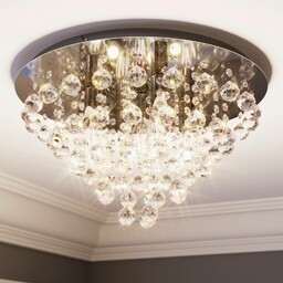 Lampa sufitowa Lindby Annica, okrągła, chrom, metal, Ø
