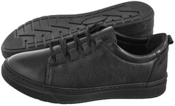 Półbuty Venezia Czarne D009LEBLOSP048 (VE788-a)