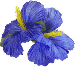 Hawajska przypinka kwiatek niebieski - 1 szt.