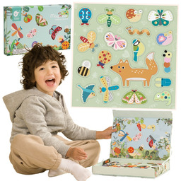 Classic World Układanka Magnetyczna Zwierzęta Tablica Klocki Puzzle