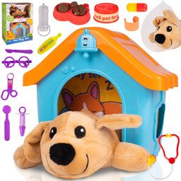 Piesek z Budą Zestaw Mały Weterynarz Akcesoria Doktor