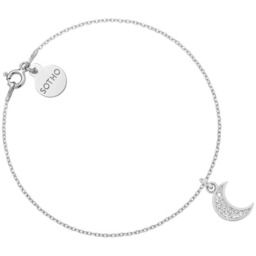 Srebrna bransoletka z księżycem wysadzanym SWAROVSKI  CRYSTAL