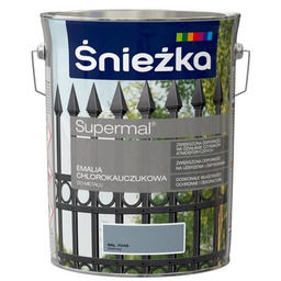 Emalia chlorokauczukowa Supermal stalowy 5 l Śnieżka