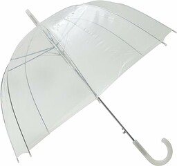 Przezroczysty/przezroczysty parasol z białym uchwytem/parasol weselny