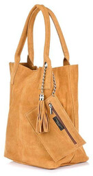 Worek skórzany VERA PELLE camelowy L82