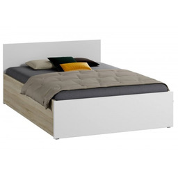 Łóżko DM1 120x200 Białe/boki dąb sonoma