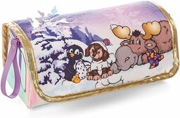 Piórnik do zwijania Cosy Winter 19x7x7cm kolorowy -