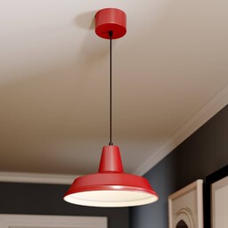 Lampa wisząca Class Luminex, możliwość ściemniania, czerwony, salon