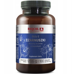 BIOOIL Olej z czarnuszki egipskiej 180 kapsułek Kwas