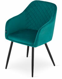 ELEGANCKIE KRZESŁO FOX MORSKA ZIELEŃ AKSAMIT ZESTAW 2