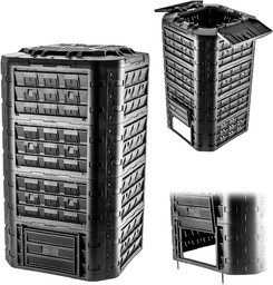 Kompostownik ogrodowy Fixem 1250L czarny