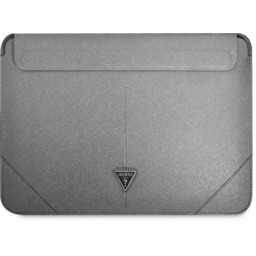 Guess Sleeve GUCS14PSATLG 13/14'' srebrny /silver Saffiano Triangle