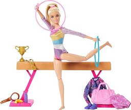 Barbie Gimnastyczka Zestaw do zabawy z lalką (blondynką),