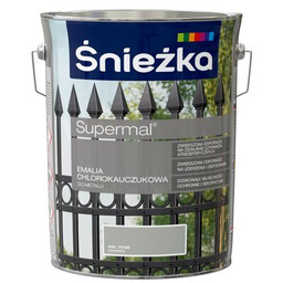 Emalia chlorokauczukowa Supermal popielata 5 l Śnieżka
