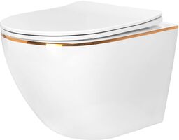 Misa WC podwieszana Carlo Flat Gold Edge
