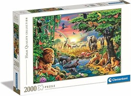 Clementoni Collection-The African Gathering-2000 Piece-Puzzle, Poziomy, Zabawa
