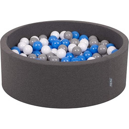 KiddyMoon Suchy Basen 90X30cm/300 Piłek 7Cm, Okrągły Miękki