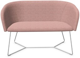 Sofa Naudu na metalowej płozie X, do recepcji,