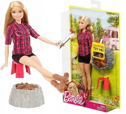 Lalka Barbie Na Biwaku Ognisko W Lesie 3736
