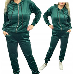 Dres Damski Welurowy 54 56 7xl Rozpinany butelkowy