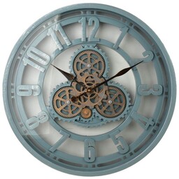 Zegar ścienny morski cichy mechanizm ruchome zębatki 50cm