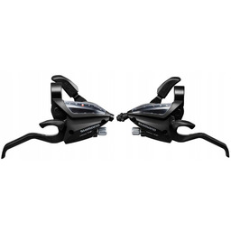 Klamkomanetki rowerowe 3x7 Shimano ST-EF500 komplet czarne