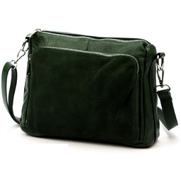 Luka damska listonoszka na ramię skóra naturalna dwie