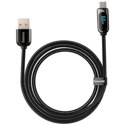 Baseus Display USB do USB-C, 66W, 1m (czarny)