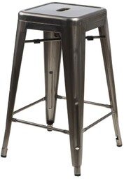 Stołek barowy paris 66 cm metaliczny inspirowany tolix