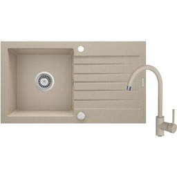 DEANTE Zlewozmywak granitowy ZORBA 1-komorowy z ociekaczem