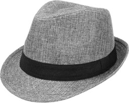 Kapelusz Tekstylny Melanż Trilby by Lipodo, szary melanż,