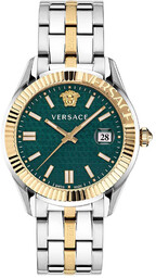 Zegarek VERSACE VE3K00422. Kwarcowy, Kolor zielony. Kobieta.