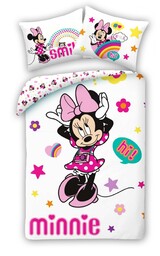Halantex Pościel bawełniana 140x200 Myszka Mini Minnie poszewka