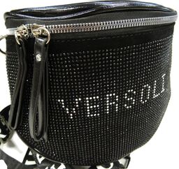 Torebka damska z diamencikami pojemna saszetka skóra eko